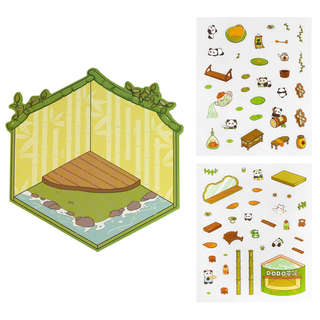 Наклейки-румбокс 'Панда: Чайная церемония'