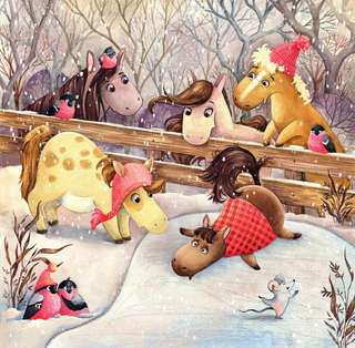 Календарь на 2026 г для детей 'Забавные лошадки' настенный перекидной, 30х30 см 4