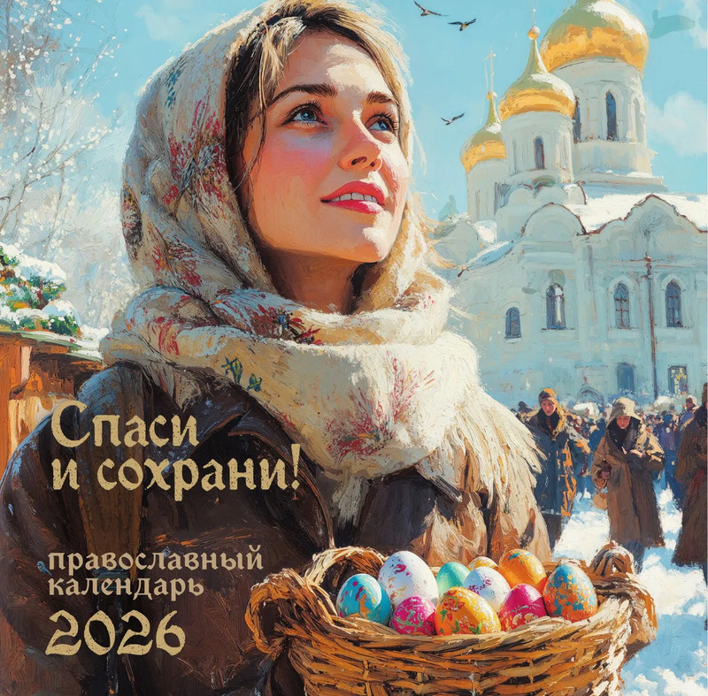 Календарь на 2026 г 'Спаси и Сохрани' Православный календарь, 30х30 см
