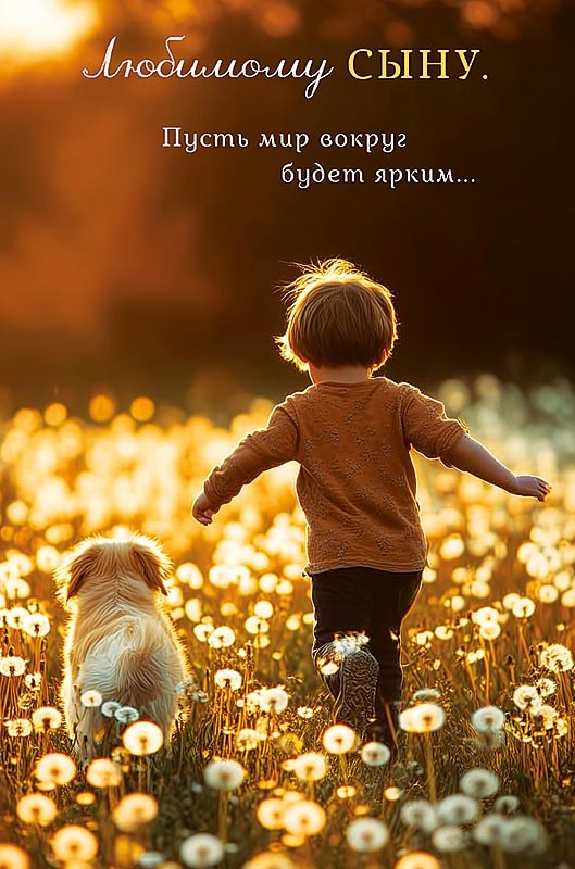 Открытка 'Любимому сыну'