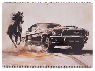 Календарь квартальный на 2026 г 'Энергия мустангов' настенный, трёхблочный, 30х84 см 2