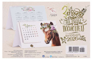 Календарь-домик на 2026 г 'Заходи на меня посмотреть' 21х15 см 2