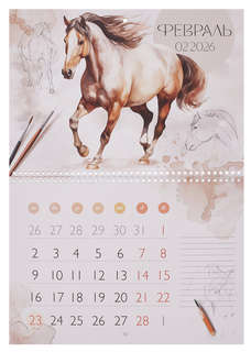 Календарь на 2026 г 'Наполненные ветром' настенный перекидной, 34х24 см 2