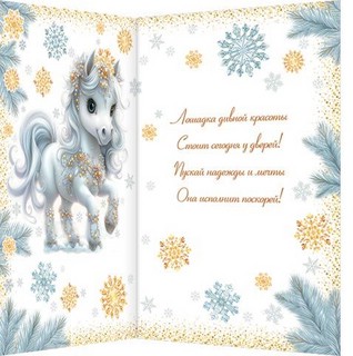 Открытка 'Волшебного Нового года!' А5 2