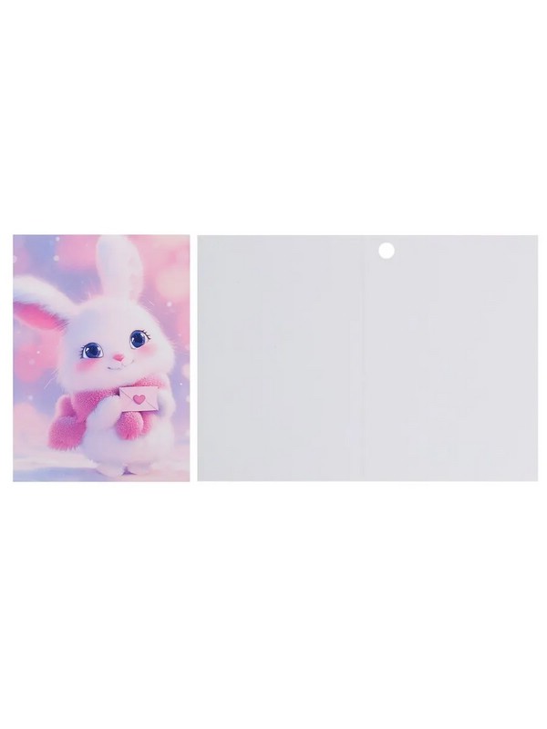 Открытка-подвеска мини 'С Новым Годом!' (кролик)