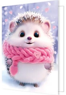 Открытка-подвеска мини 'С Новым Годом!' (ёжик)