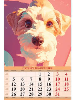 Календарь на 2026 'Портрет друга' настенный, 32х48 см 12