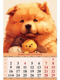 Календарь на 2026 'Портрет друга' настенный, 32х48 см 13