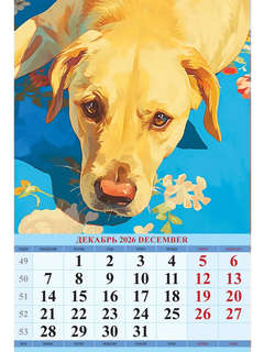 Календарь на 2026 'Портрет друга' настенный, 32х48 см 14