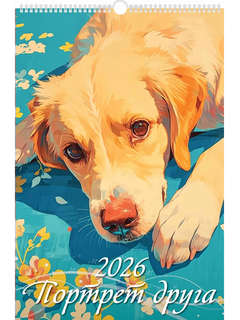 Календарь на 2026 'Портрет друга' настенный, 32х48 см