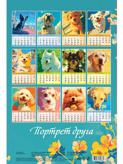 Календарь на 2026 'Портрет друга' настенный, 32х48 см 2