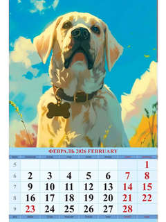 Календарь на 2026 'Портрет друга' настенный, 32х48 см 4