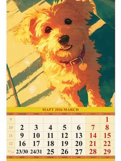 Календарь на 2026 'Портрет друга' настенный, 32х48 см 5