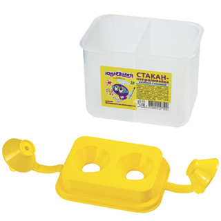 Стакан-непроливайка ЮНЛАНДИЯ, двойной, с крышками, 191314 2