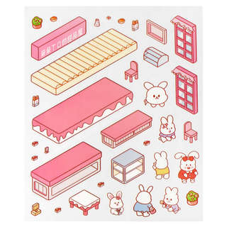 Наклейки-румбокс для создания миниатюрных сцен 'Кондитерская' 5