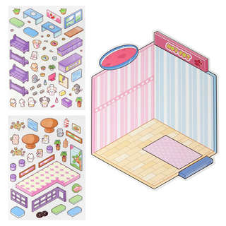 Наклейки-румбокс для создания миниатюрных сцен 'Ресторан' 2