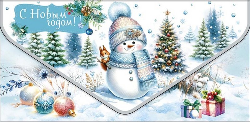 Конверт для денег 'С Новым годом' арт.1216.375