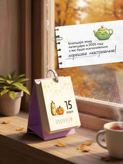 Календарь на 2026 г 'Настроение' перекидной настольный, 16х7 см 5