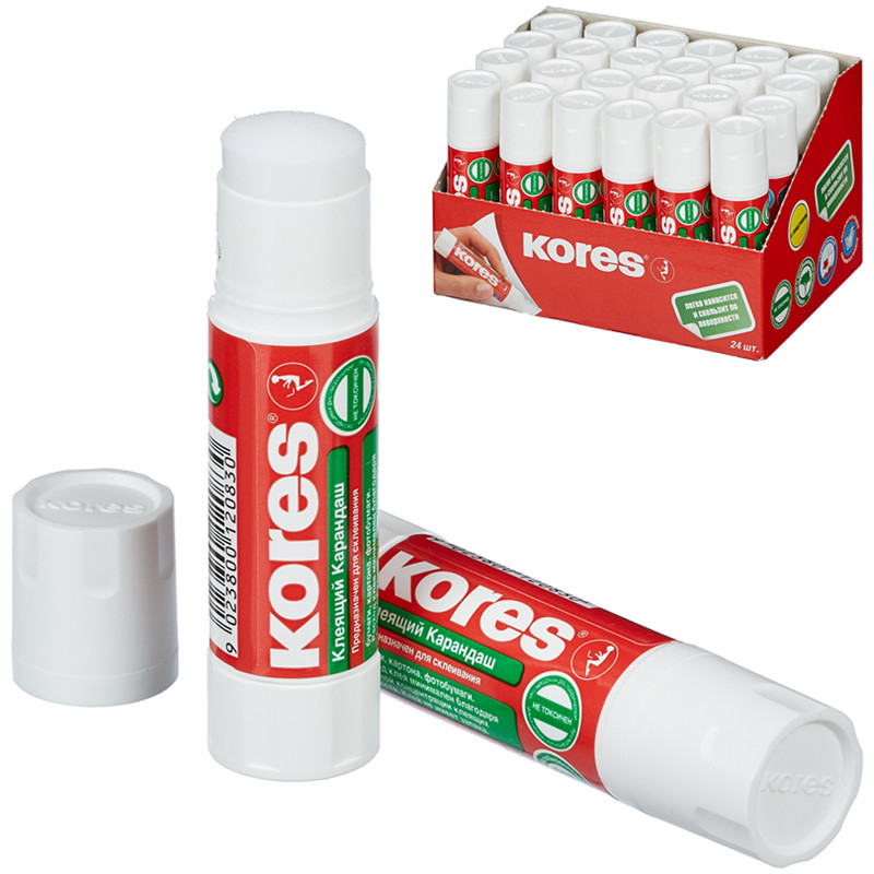 Клей-карандаш Kores, 8 грамм, прозрачный