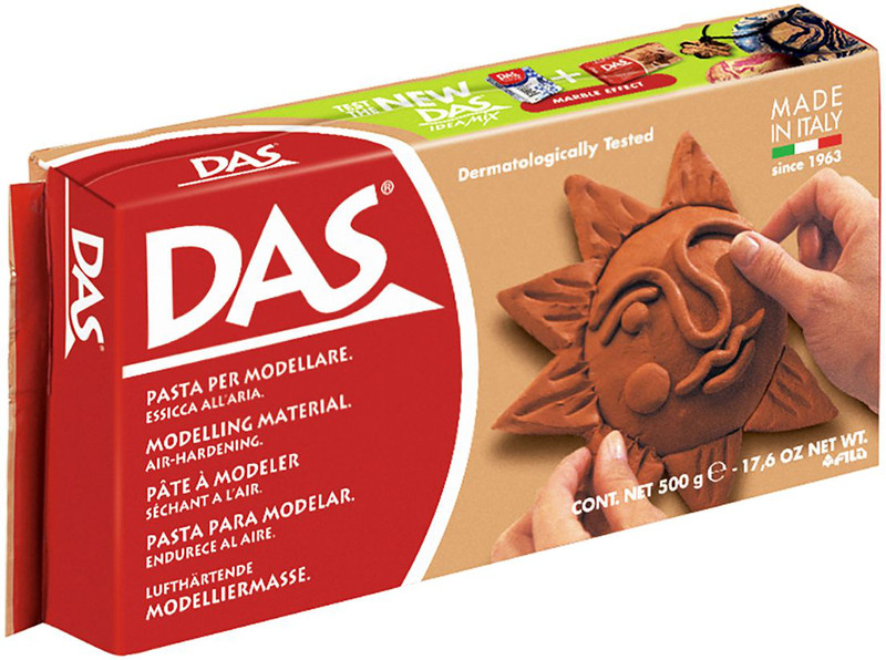 Масса для моделирования 500 гр, цвет терракотовый, Das
