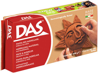 Масса для моделирования 500 гр, цвет терракотовый, Das