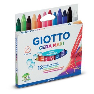 Набор карандашей восковых Fila Giotto 'Cera Maxi' 12 цветов, ...