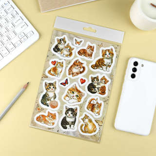 Набор наклеек 'Пушистые котики' 2