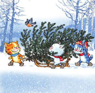 Календарь на 2026 г 'Синие котята, Маленькие радости' настенный, 30х30 см 3