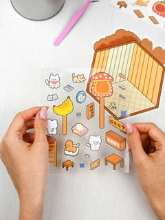 Наклейки-румбокс 'Зоомагазин' для создания миниатюрных сцен 11