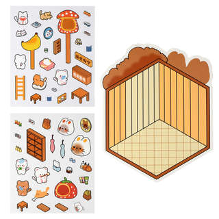 Наклейки-румбокс 'Зоомагазин' для создания миниатюрных сцен 2