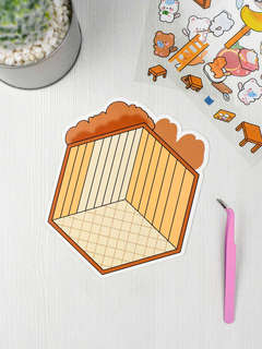 Наклейки-румбокс 'Зоомагазин' для создания миниатюрных сцен 8