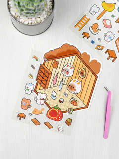 Наклейки-румбокс 'Зоомагазин' для создания миниатюрных сцен 9