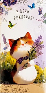 Конверт для денег 3D 'С днем рождения'