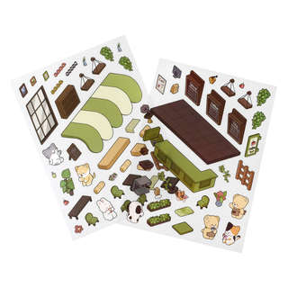 Наклейки-румбокс для создания миниатюрных сцен 'Кофейня' 6