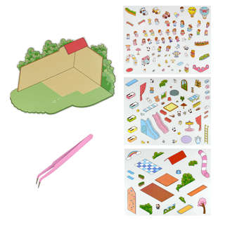 Наклейки-румбокс для создания миниатюрных сцен 'Детская площадка' 2