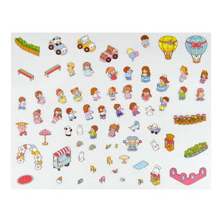 Наклейки-румбокс для создания миниатюрных сцен 'Детская площадка' 4