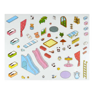 Наклейки-румбокс для создания миниатюрных сцен 'Детская площадка' 5