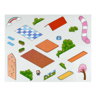 Наклейки-румбокс для создания миниатюрных сцен 'Детская площадка' 6