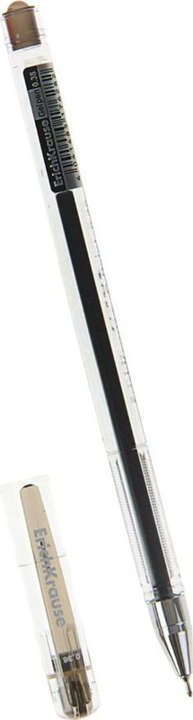 Erich Krause Ручка гелевая G-Point черная, цвет корпуса прозрачный