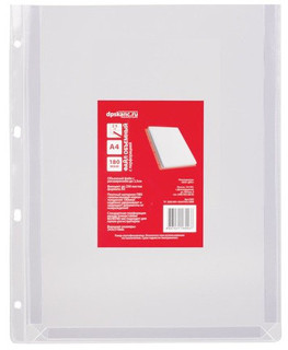 Перфорированная папка-файл, формат А4, прозрачная