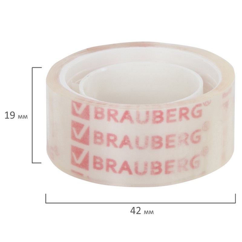 Скотч BRAUBERG Клейкая лента 19 мм х 10 м