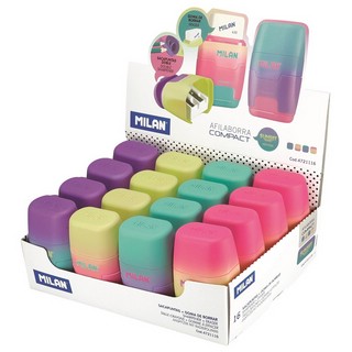 Ластик-точилка Milan Compact Sunset, ассорти 3