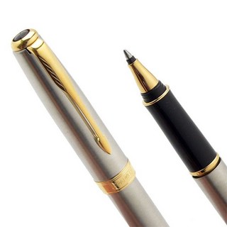 Ручка-роллер Parker Sonnet T527, цвет St. Steel GT, стержень Fblack 2