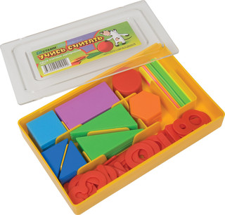 Касса, 132 элемента, УЧИСЬ СЧИТАТЬ, пластик.элементы, пласт.у...