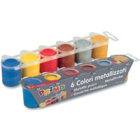 Гуашь 6 цветовx25мл металлик Primo