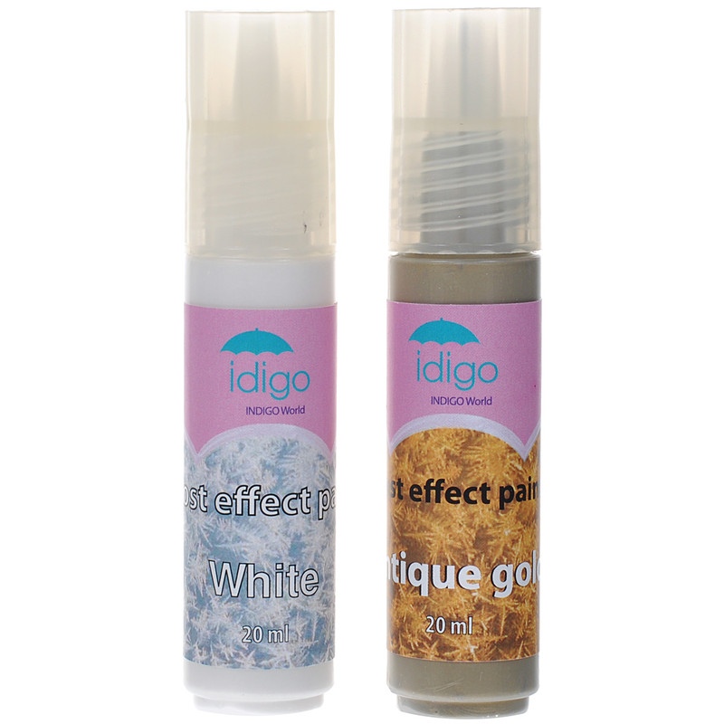 Набор витражных красок 'Idigo', с эффектом инея, 2 шт