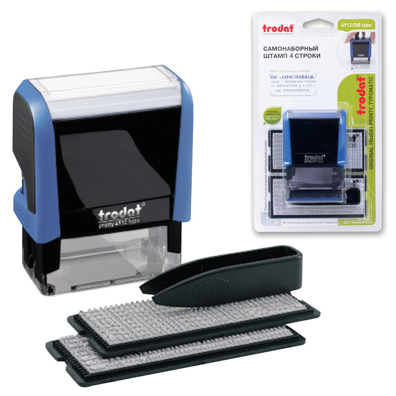 Trodat Штамп самонаборный четрехстрочный 47 х 18 мм. 230962