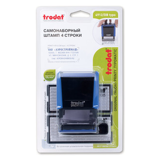 Trodat Штамп самонаборный четрехстрочный 47 х 18 мм. 230962 2