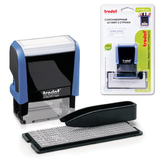 Trodat Штамп самонаборный с подписью автоматическая оснастка 38х14 мм 1