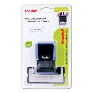 Trodat Штамп самонаборный с подписью автоматическая оснастка 38х14 мм 2